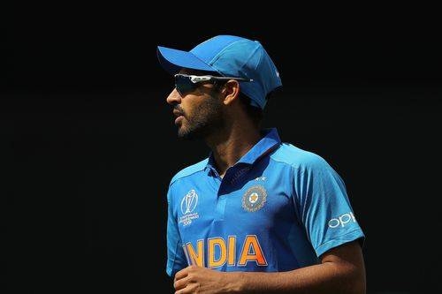Bhuvneshwar Kumar could be out of India's next three World Cup games after injuring himself in Sunday's win over Pakistan.