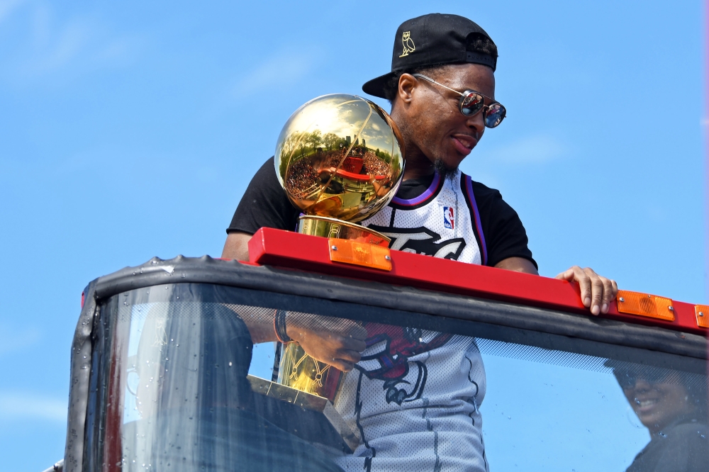 Toronto fans gather in front of the city hall during the Toronto Raptors NBA Championship celebration parade at Nathan Phillips Square in Toronto, Ontario, Canada, on Monday. — Reuters