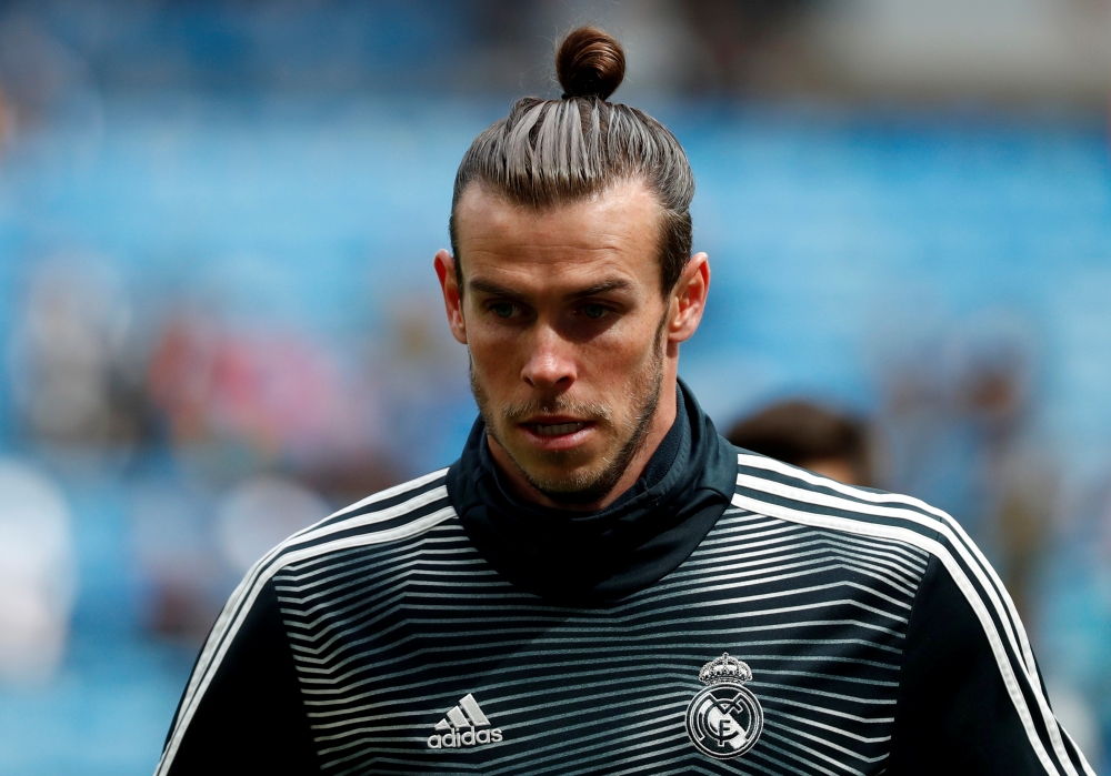 Real Madrid's Gareth Bale during the warm up before the La Liga Santander match against Eibar at the Santiago Bernabeu, Madrid, Spain, in this April 6, 2019, photo. — Reuters