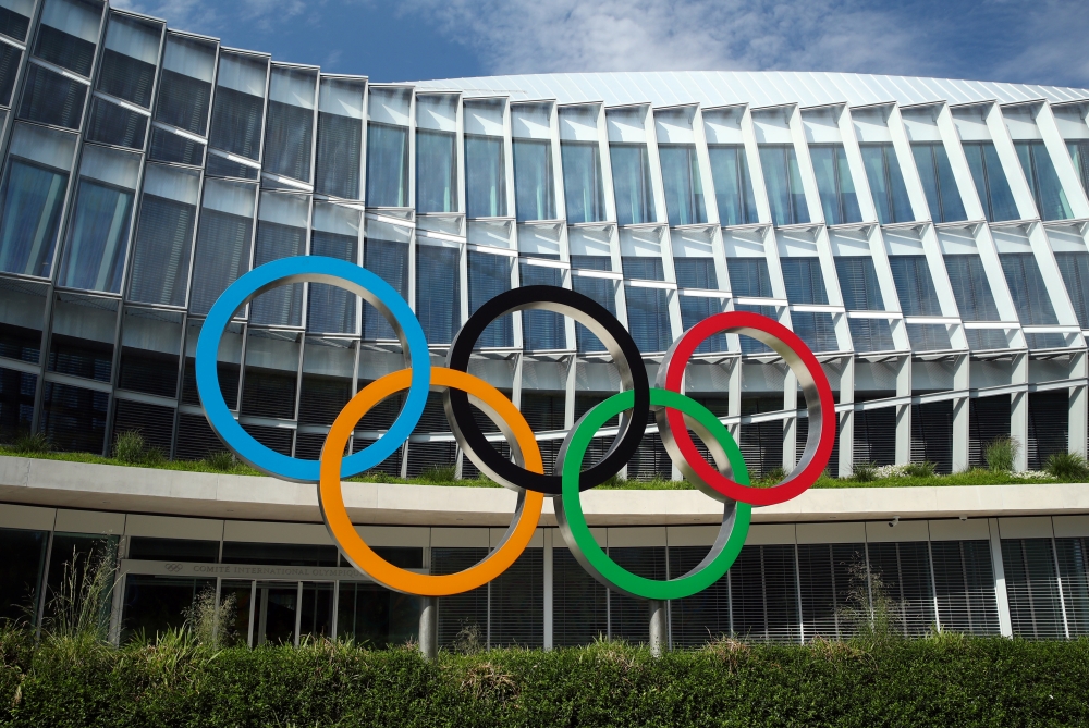 The statue of Baron Pierre de Coubertin is pictured in the Olympic House, the new headquarters of the International Olympic Committee (IOC), designed by 3XN  IttenBrechbuehl, in Lausanne, Switzerland, Wednesday. — Reuters