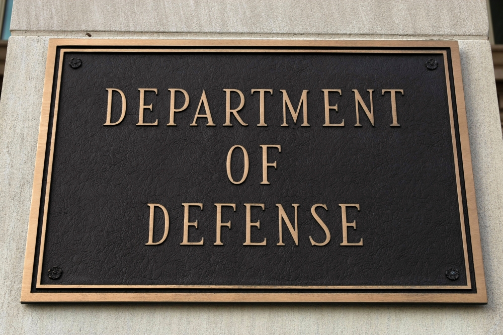 A sign at the Department of Defense is pictured at the Pentagon in Washington in this March 25, 2010 file photo. — Reuters