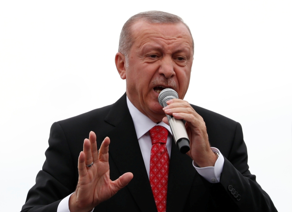 Turkish President Tayyip Erdogan speaks during a ceremony in Istanbul, Turkey, on Wednesday. — Reuters