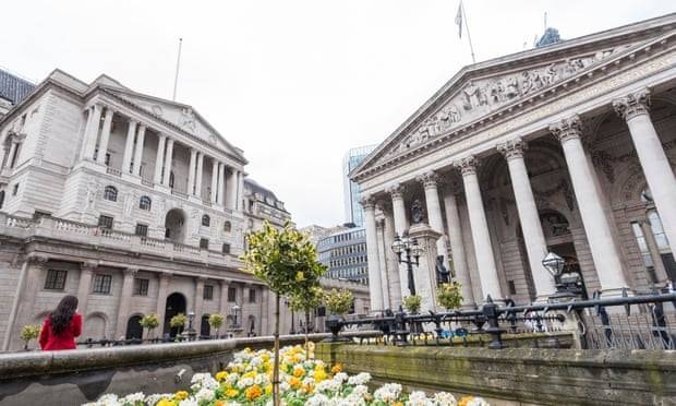 The Bank of England building.