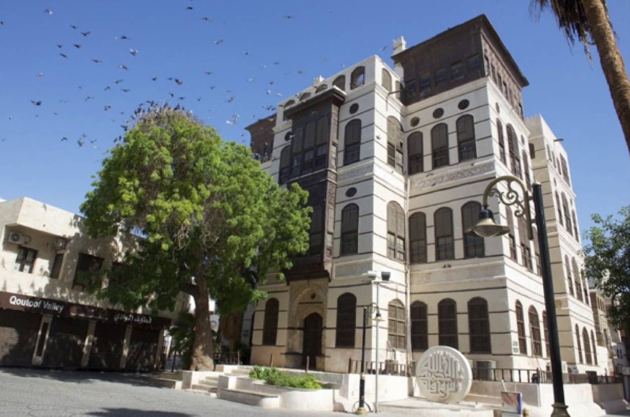 The historic Naseef House, which is hosting the art exhibition, in Al-Balad district of Jeddah.