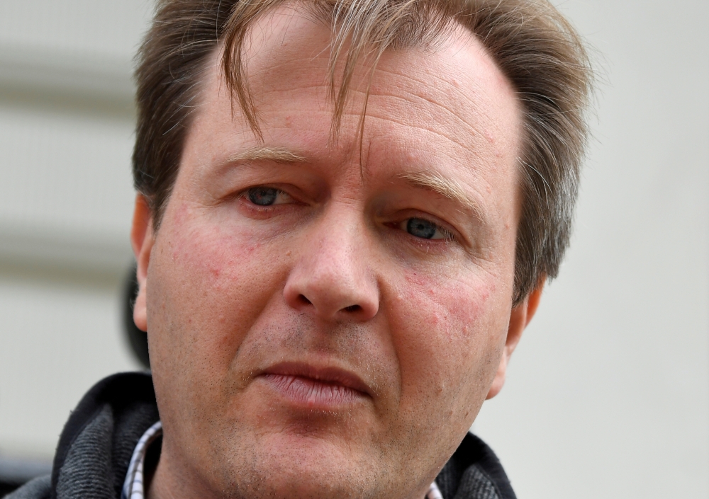 Richard Ratcliffe, the husband of jailed British-Iranian aid worker Nazanin Zaghari-Ratcliffe stages a vigil and goes on hunger strike outside of the Iranian embassy in London, Britain, in this June 15, 2019 file photo. — Reuters