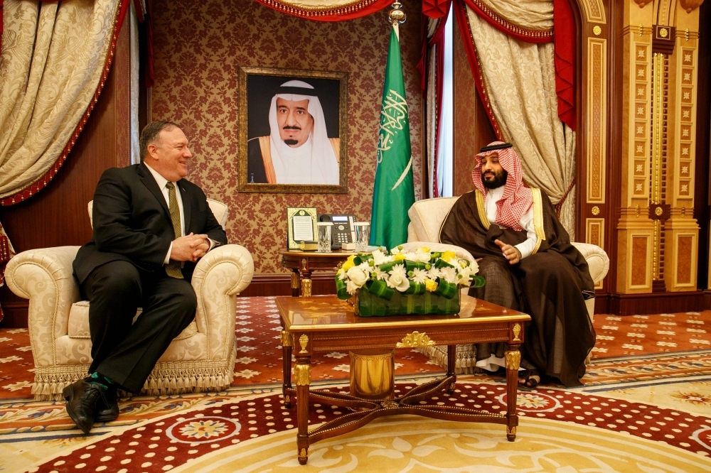 Custodian of the Two Holy Mosques King Salman holds talks with US Secretary of State Mike Pompeo in Jeddah on Monday. — SPA