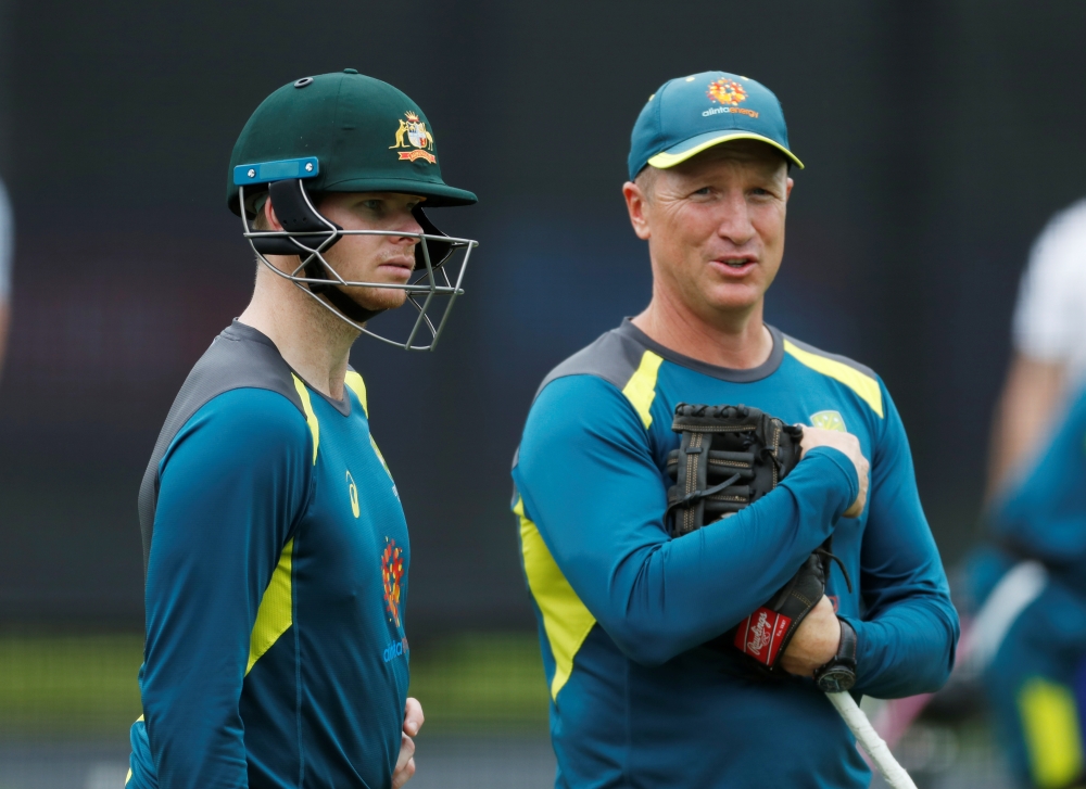  Australia's Steve Smith during ICC Cricket World Cup  nets at the Lord's Cricket Ground, London, Britain, on Monday. — Reuters