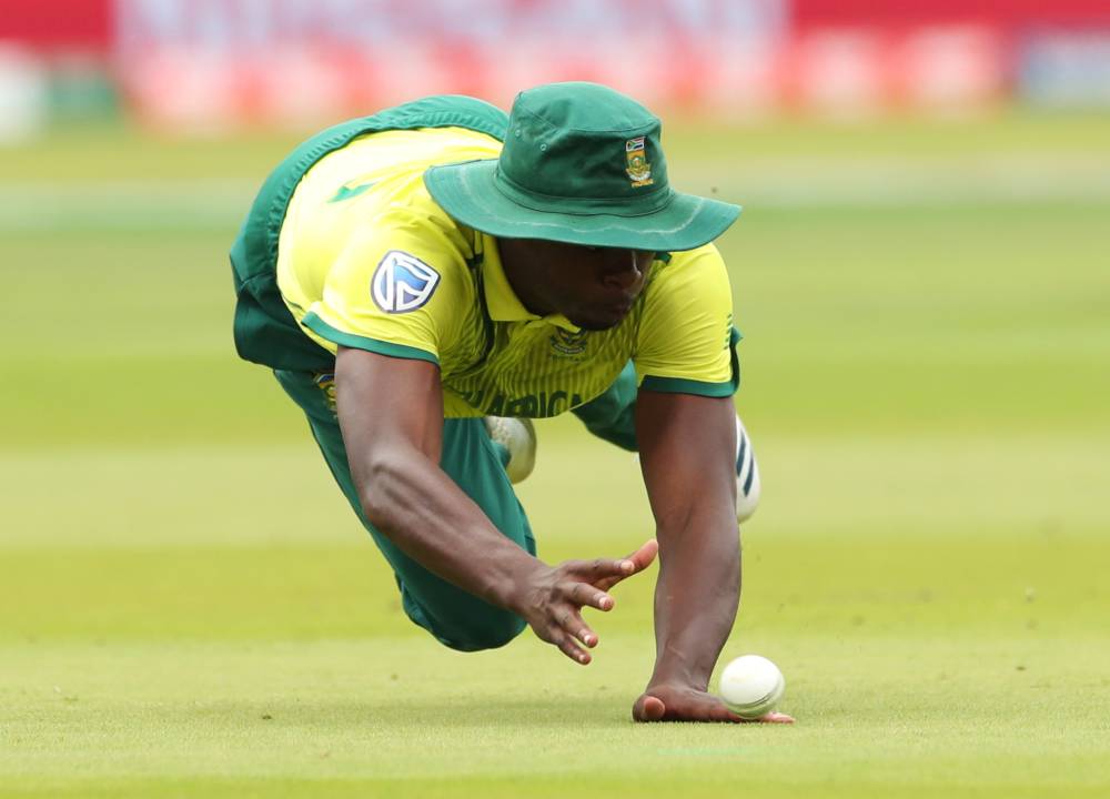 South Africa's Kagiso Rabada in action during the ICC Cricket World Cup match against Pakistan at the Lord's Cricket Ground, London, Britain on Sunday. — Reuters