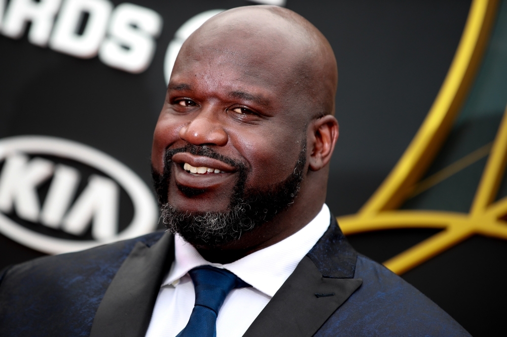 Shaquille O'Neal attends the 2019 NBA Awards at Barker Hangar on Monday in Santa Monica, California. — AFP