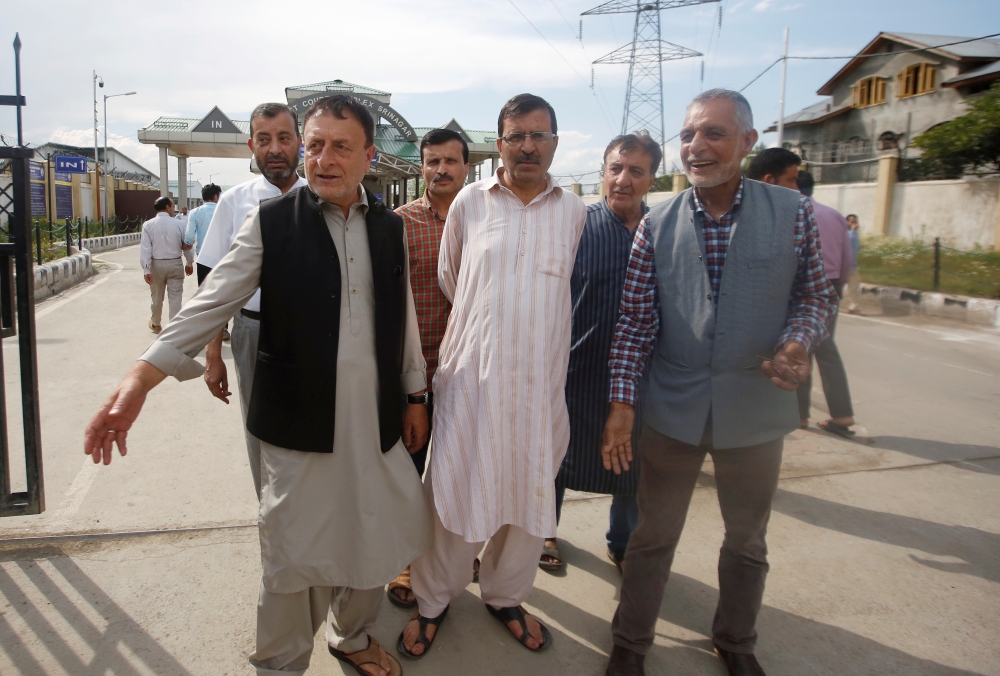 Ghulam Jeelani Qadri, a journalist and the publisher of the Urdu-language newspaper Daily Afaaq, leaves after a court granted him bail, in Srinagar, on Tuesday. — Reuters
