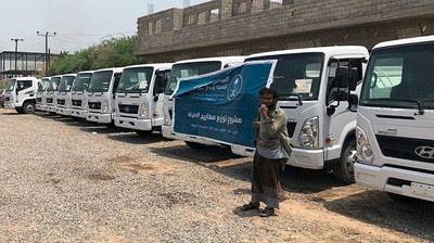 The 5,000-liter Mitsubishi tanker-trucks will alleviate current shortages of clean drinking water in several Yemeni districts.