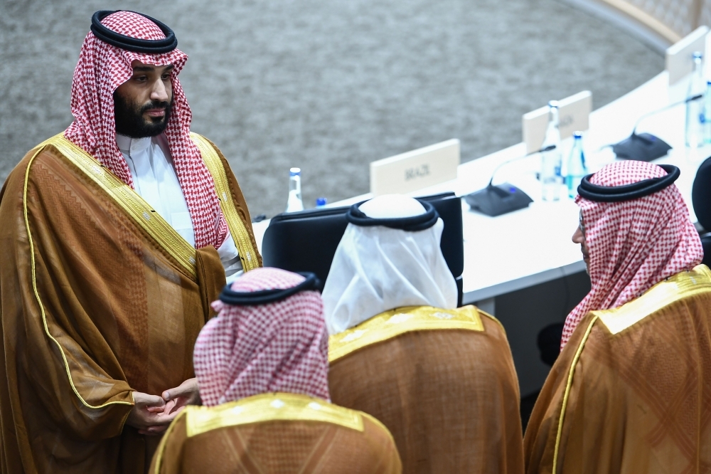 Saudi Arabia's Crown Prince Muhammad bin Salman attends session 3 on women's workforce participation, future of work, and ageing societies during the G20 Summit in Osaka. AFP