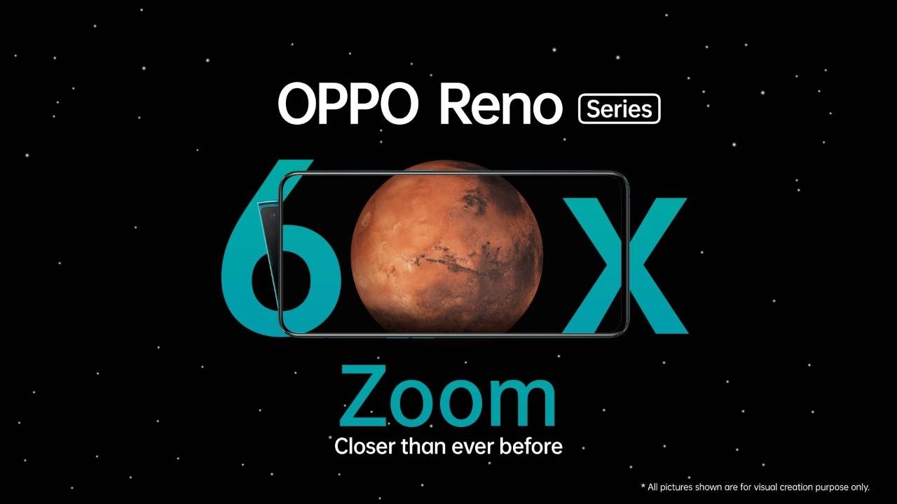 OPPO Reno has first ever 60x digital zoom tech