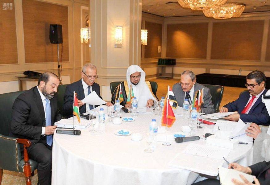 Saudi Arabia's Attorney General Saud Al-Muajab attending a meeting of Arab attorneys general in Cairo.