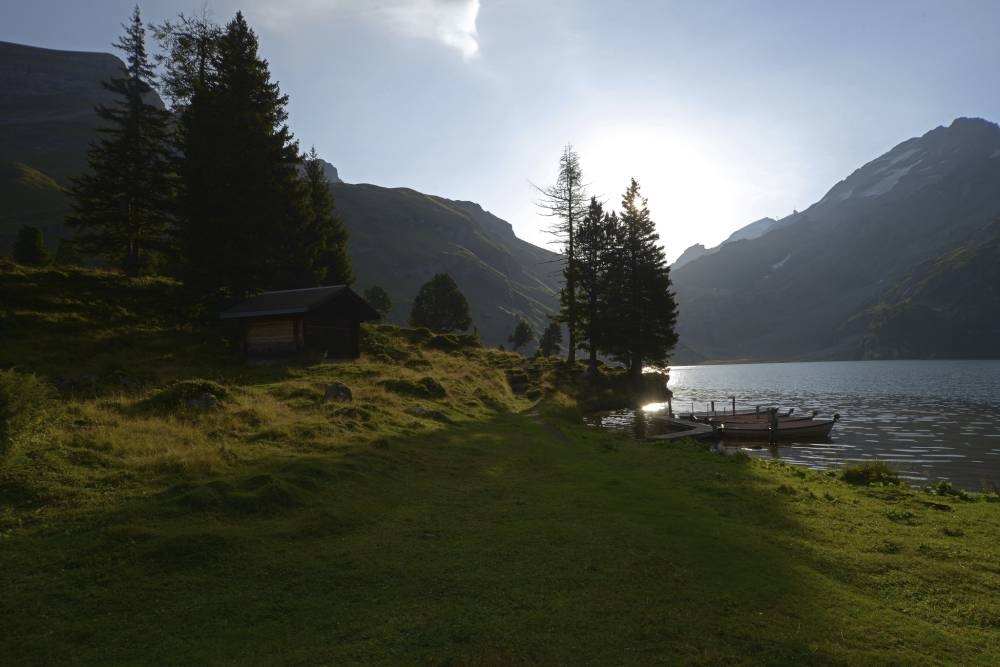 The magnificent Eiger and Jungfrau mountains make their presence felt in Sitzerland
