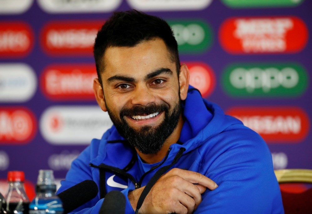 India's Virat Kohli addressing a press conference before the World Cup semifinal match against New Zealand on Tuesday at Old Trafford, Manchester, Britain, on Monday. —  Reuters