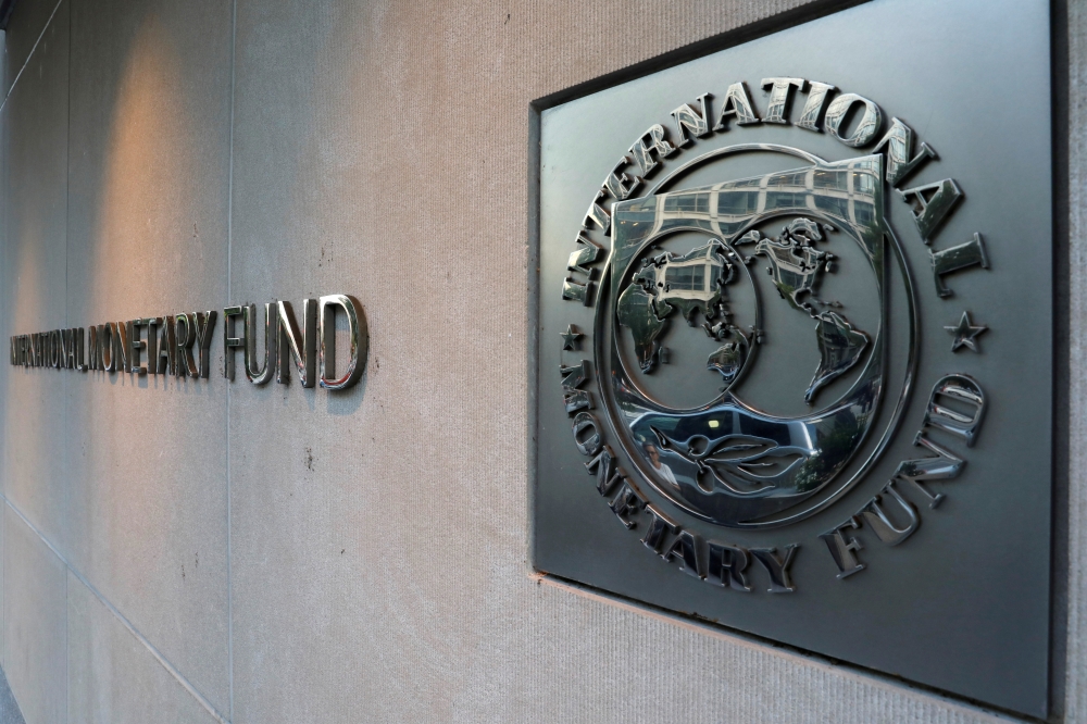 International Monetary Fund (IMF) logo is seen outside its headquarters in Washington in this Sept. 4, 2018 file photo. — Reuters