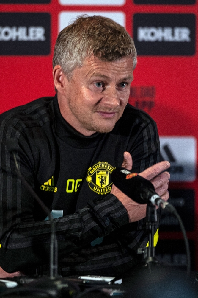 Manchester United's manager Ole Gunnar Solskjaer speaks during a press conference in Perth on Wednesday, as his football team is on a pre-season tour. — AFP