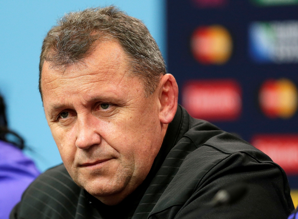 New Zealand assistant coach Ian Foster during a press conference at Twickenham Stadium, in this 23 Oct. 2015 file photo. — Reuters