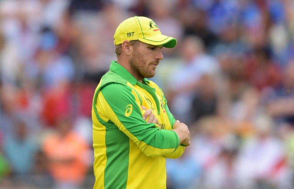 Australia's captain Aaron Finch looks on in the field during the 2019 Cricket World Cup second semi-final between England and Australia at Edgbaston in Birmingham, central England, on Thursday. — AFP