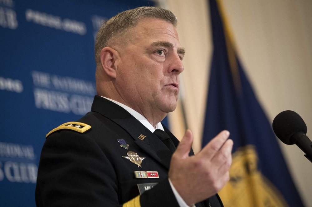 In this file photo taken on July 26, 2017, Gen. Mark Milley, Chief of Staff of the US Army, speaks at the National Press Club, in Washington, DC.  — AFP