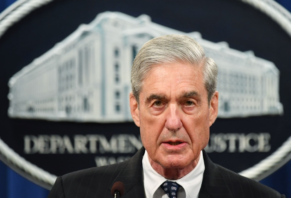  In this file photo taken on May 29, Special Counsel Robert Mueller speaks on the investigation into Russian interference in the 2016 Presidential election, at the US Justice Department in Washington, DC. -AFP