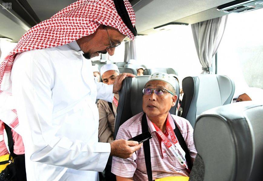 Several pilgrims, arriving here recently from Pakistan, Indonesia, Bangladesh and Malaysia to perform Haj this year, have claimed that the Makkah Road Initiative has saved much of their time and effort to complete visa, travel and customs procedures in their home countries. — SPA photos