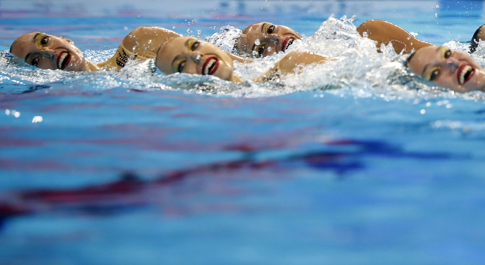 Team Italy competes in the 18th FINA World Swimming Championships at Yeomju Gymnasium, Gwangju, South Koreaon Wednesday. — Reuters