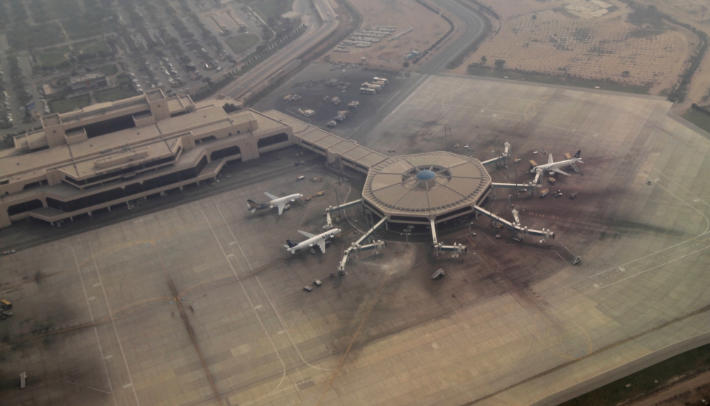 An aerial view of the airplane hub at the airport in Karachi, Pakistan, in this Feb. 3, 2017 file photo. — Reuters