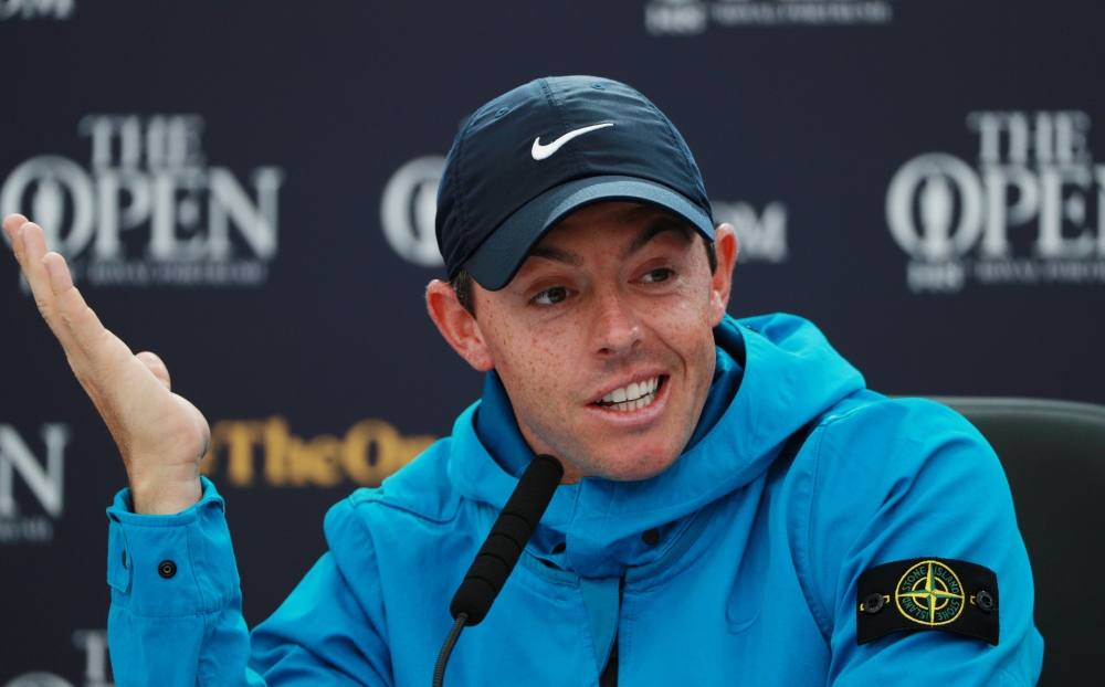 Northern Ireland's Rory McIlroy during a press conference at Royal Portrush Golf Club, Portrush, Northern Ireland, on Wednesday. — Reuters