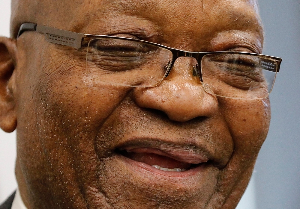 Former South African president Jacob Zuma is seen on the third day of testimony before the Commission of Inquiry into State Capture that is probing wide-ranging allegations of corruption in government and state-owned companies in Johannesburg on Wednesday. — AFP