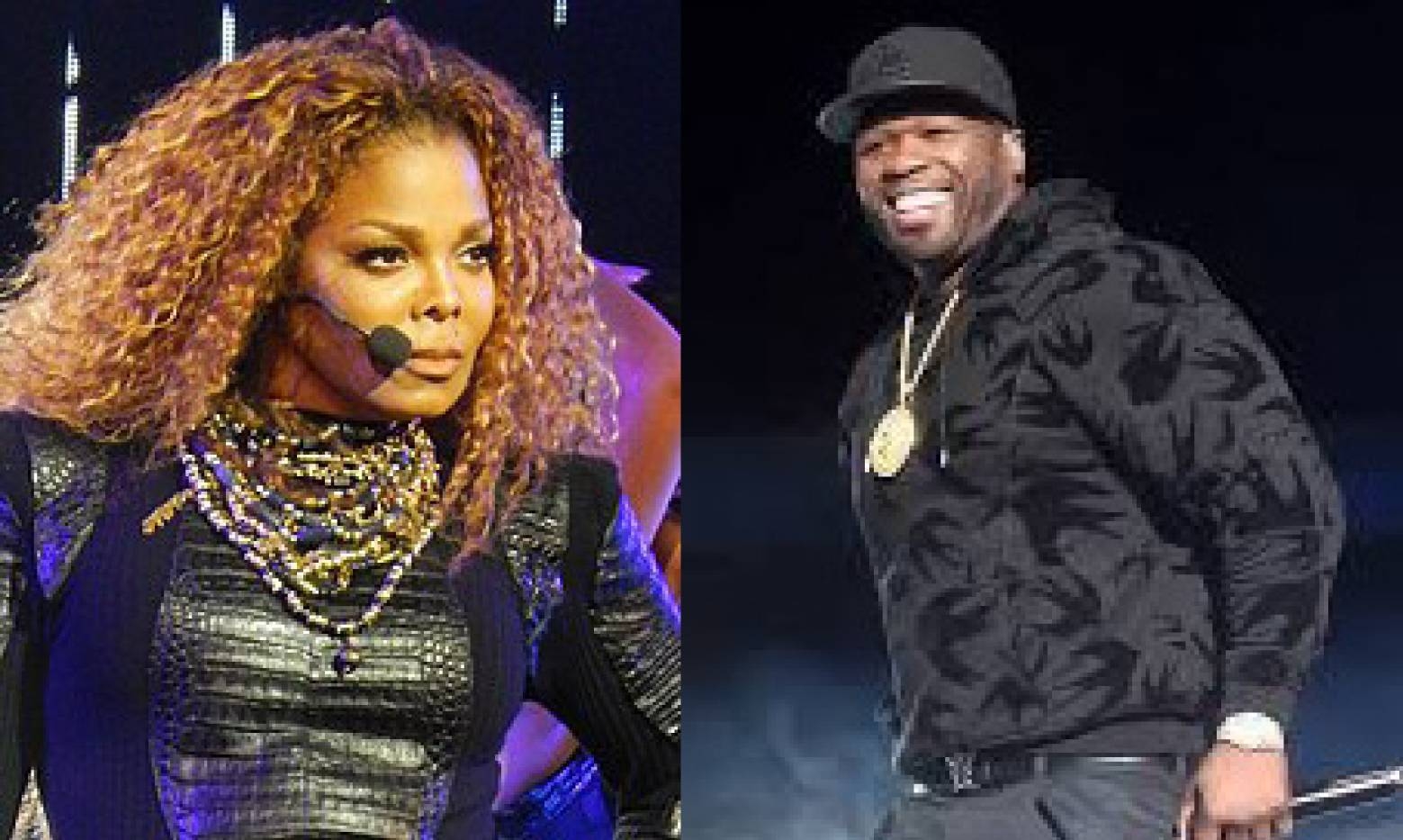 A combo picture shows pop icon Janet Jackson, left, and rapper 50 Cent who are among musicians set to perform in Saudi Arabia organizers said Wednesday.