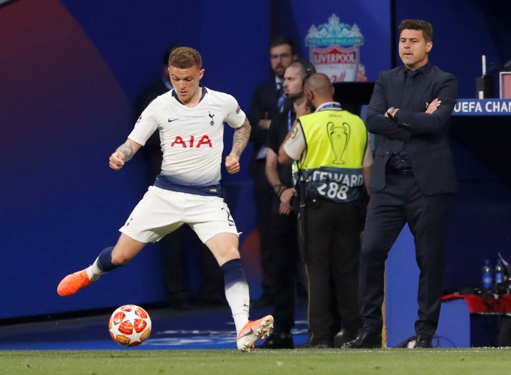Tottenham's Kieran Trippier in action during Champions League final against Liverpool, in this June 1, 2019 file photo. — Reuters