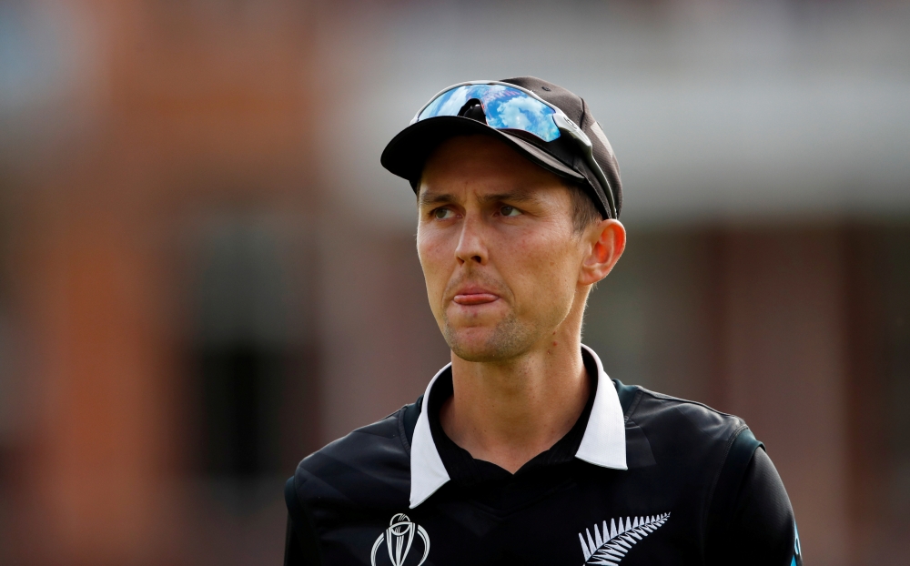 New Zealand's Trent Boult, shown in a file photo, is one of a small number of players to return home after they lost the World Cup final to England. — Reuters