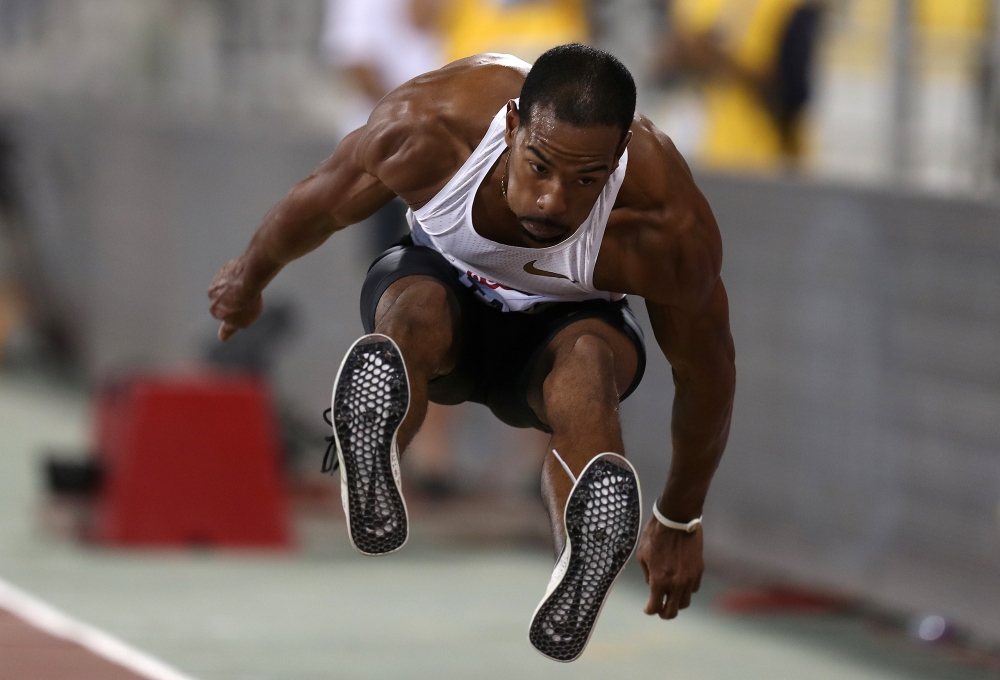 Christian Taylor of the US in action during the men's triple jump during the Diamond League meet in Doha at the Qatar Sports Club, Doha, Qatar in this May 4, 2018, file photo. — Reuters