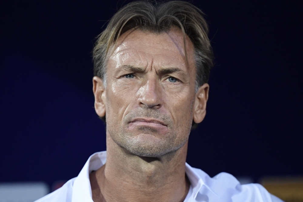 In this file photo taken on June 28, 2019, Morocco's coach Herve Renard looks on during the 2019 Africa Cup of Nations Group D football match between Morocco and Ivory Coast at the Al Salam Stadium in the Egyptian capital Cairo. —  AFP