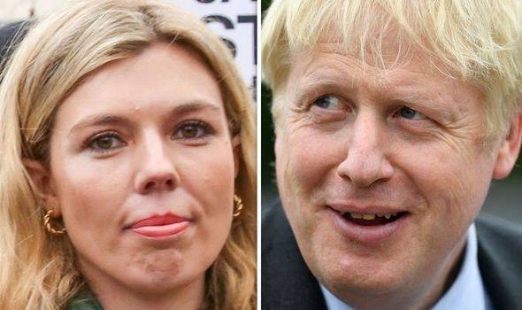 Boris Johnson, right, and his girlfriend Carrie Symonds, left, are seen in this file combination picture. — Courtesy photo