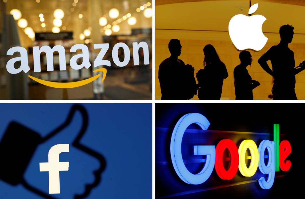 The logos of Amazon, Apple, Facebook and Google are seen in a combination photo. –Reuters photo
