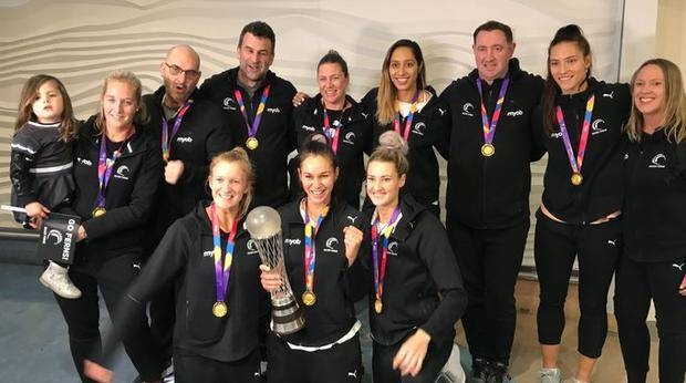 The World Netball champions New Zealand Silver Ferns arriving home. — Courtesy photo