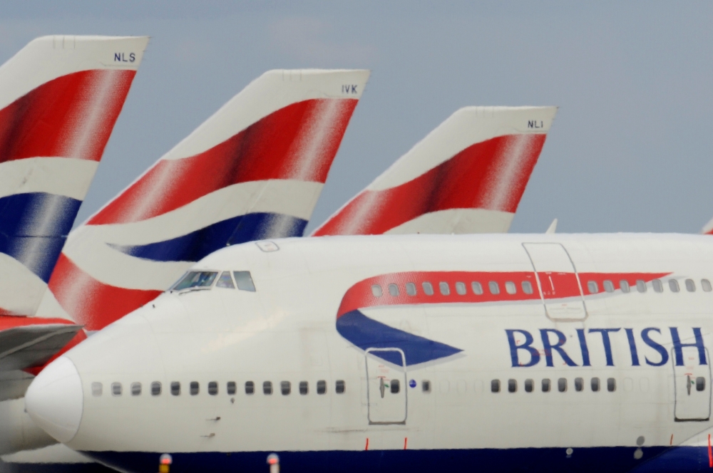 A British Airways (BA) Boeing 747 is seen as it  taxis at Heathrow Airport in west London in this file photo. — Reuters