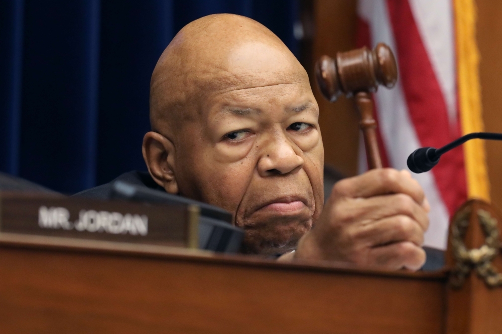 House Oversight and Government Reform Committee Chairman Elijah Cummings (D-MD) holds his gavel as he presides over a hearing on drug pricing in the Rayburn House Office building on Capitol Hill Saturday in Washington, DC. The committee heard testimony from patients and their family members about the negative impacts of rising drug prices in the United States. — AFP
== FOR NEWSPAPERS, INTERNET, TELCOS & TELEVISION USE ONLY ==