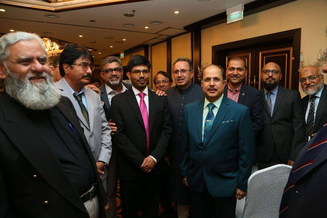 Consul General Md. Noor Rahman Sheikh felicitates the Ambassador Dr. Ausaf Sayeed.