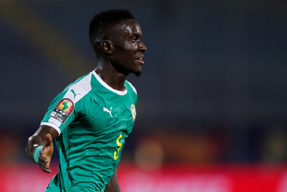 Senegal's Idrissa Gueye celebrates scoring their first goal against Benin at 30 June Stadium, Cairo, Egypt, in this July 10, 2019 file photo. — Reuters