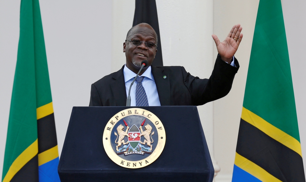 Tanzania's President John Magufuli addresses a news conference during his official visit to Nairobi, Kenya, in this Oct. 31, 2016 file photo. — Reuters