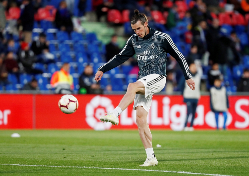 Real Madrid's Gareth Bale during the warm up before the match against Getafe at Coliseum Alfonso Perez, Getafe, Spain, in this April 25, 2019 file photo. — Reuters