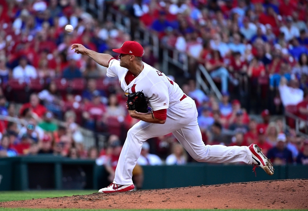 Jack Flaherty of the St. Louis Cardinals pitches during the third inning against the Chicago Cubs at Busch Stadium in St Louis, Missouri, on Thursday. — Reuters