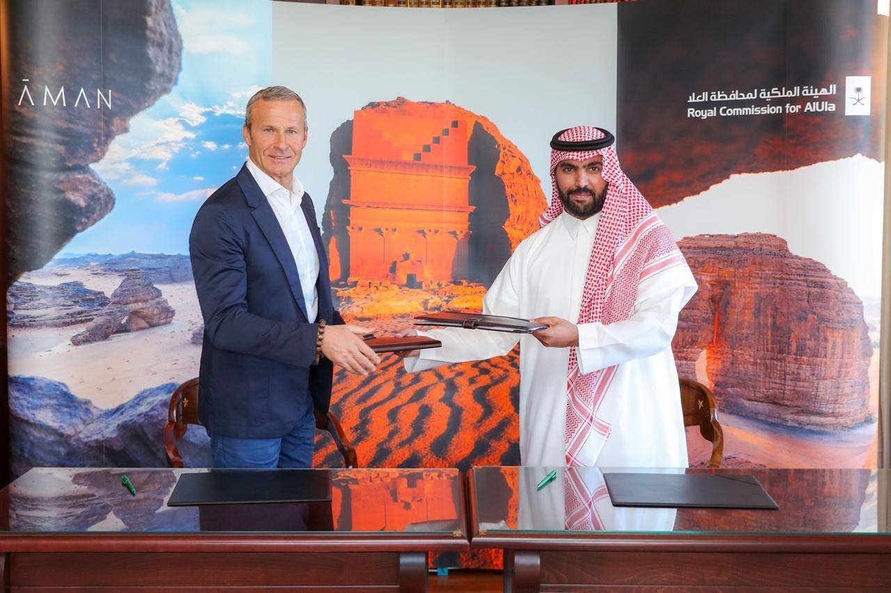 The partnership agreement was signed by Minister of Culture and Governor of the Royal Commission for Al-Ula, Prince Badr Bin Abdullah, and Chairman and Aman CEO, Vladislav Doronin, marking the brand’s first entry to Saudi Arabia and the region. — Courtesy photo
