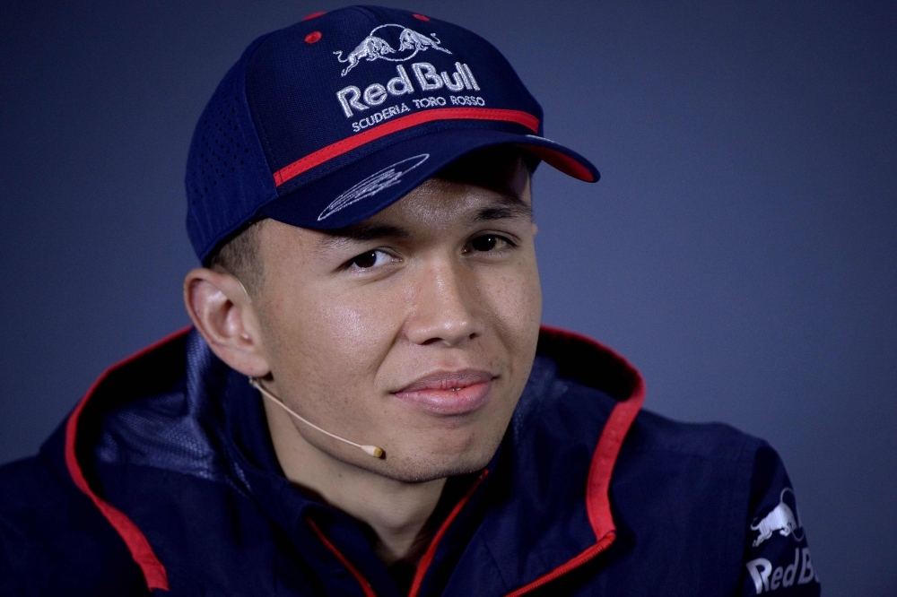 Toro Rosso's Thai driver Alexander Albon attends a press conference ahead of the Formula One Chinese Grand Prix in Shanghai in this April 11, 2019 file photo. — AFP