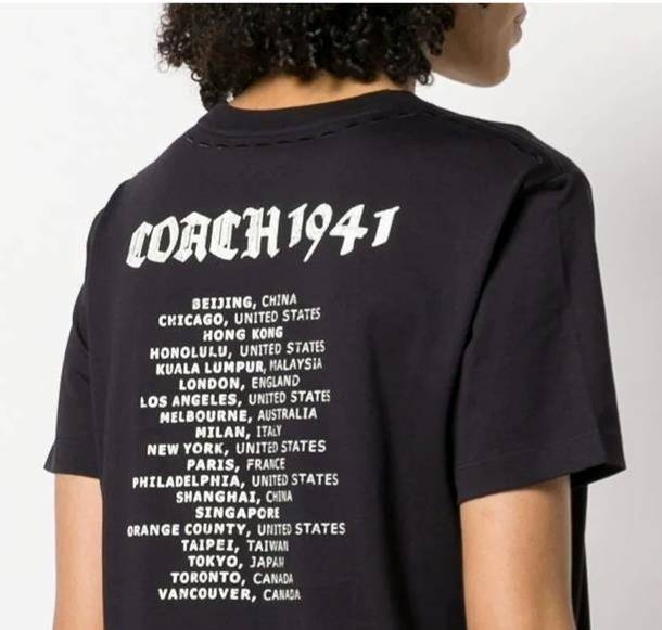 Coach's T-shirt design, which lists Taiwan as a country. –Courtesy photo