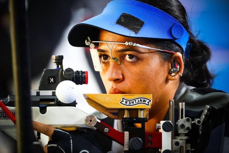 India's Tejaswini Sawant competes during the women's 50m rifle 3 positions shooting final during the 2018 Gold Coast Commonwealth Games at the Belmont Shooting Complex in Brisbane, Australia, in this April 13, 2018 file photo. — AFP